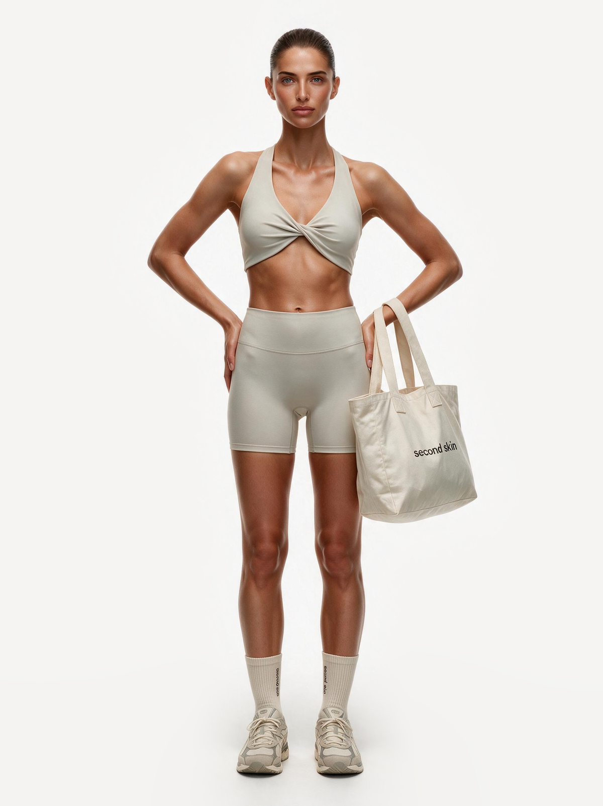 Second Skin Studio Crop Top Ivory