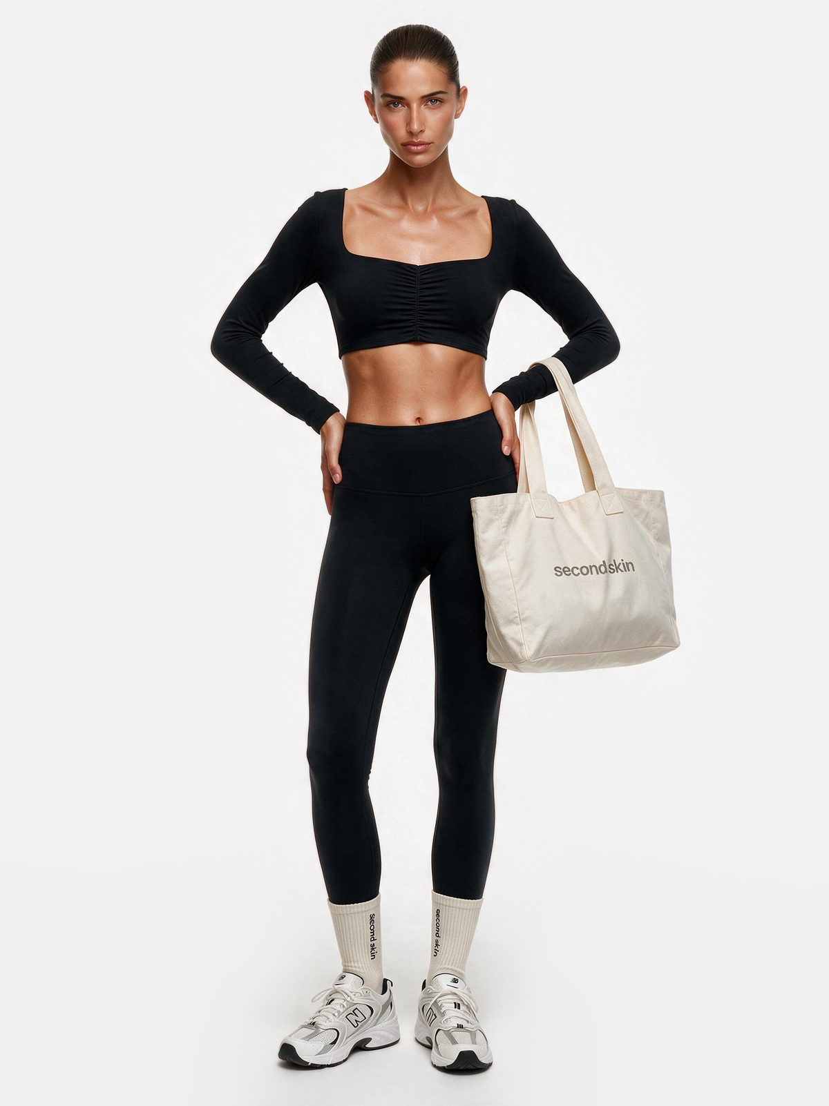 Second Skin Studio Long Sleeve Top Onyx