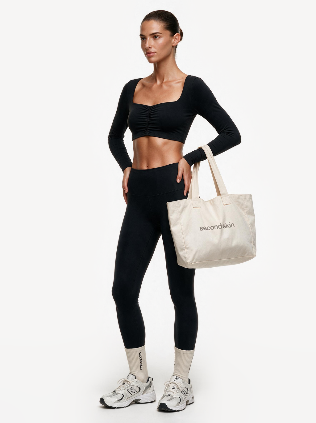 Second Skin Studio Long Sleeve Top Onyx