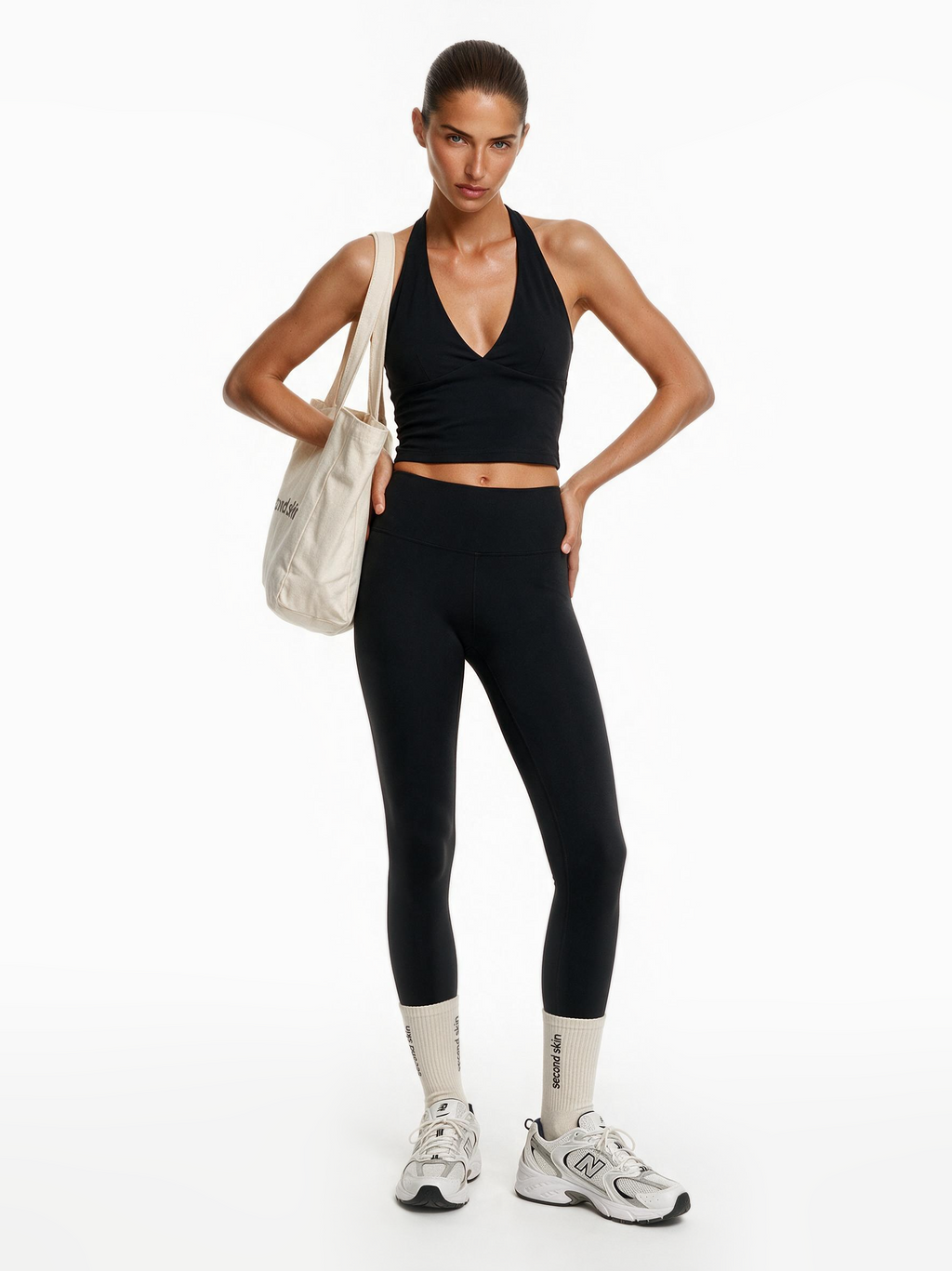 Second Skin Studio Halterneck Top Onyx